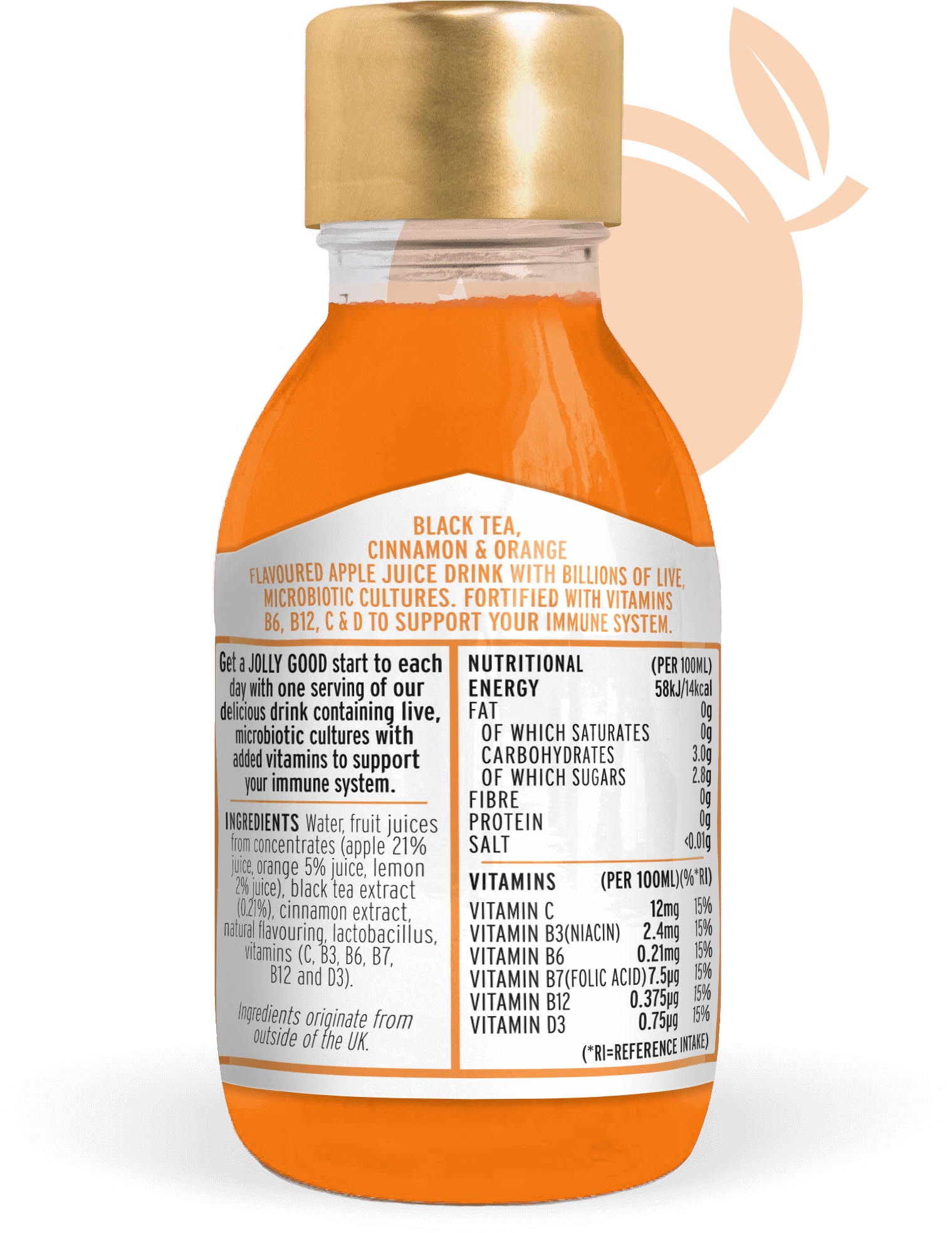 Jolly Goodness Chipper Orange & Cinnamon Immune Supporting Tea - Your Tummy Chummy